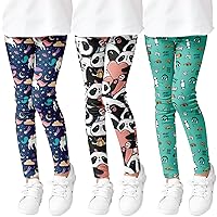 Multipack Girls' Leggings High Stretch Tights Outdoor Active Bottoms Toddlers Sports Ankle Trousers 3-10Years