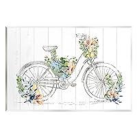 Floral Country Bicycle Wall Plaque Art by Kim Allen