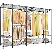 VIPEK V50i Extra Large Portable Closet Rack Bedroom Armoire Freestanding Wardrobe Closet, Heavy Duty Clothes Rack Multi-Functional Metal Clothing Rack for Hanging Clothes, Max Load 1300lbs, Black
