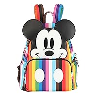 Loungefly Mickey Mouse Pride Backpack, Rainbow Flag Bag, Pride Bags for LGBT Pride Month, Rainbow Striped Gifts & Accessories