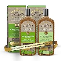 Tio Nacho Anti Damage Royal Jelly & Aloe Vera Deep Repair Shampoo + Conditioner Set - Damaged Hair Repair, Anti Hair Loss - 14 fl oz Each