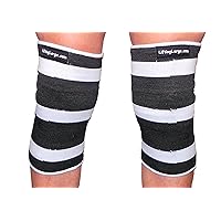 White Crusher 2 Ply Knee or Elbow Sleeves (Large 9.5-11 inches around the joint)