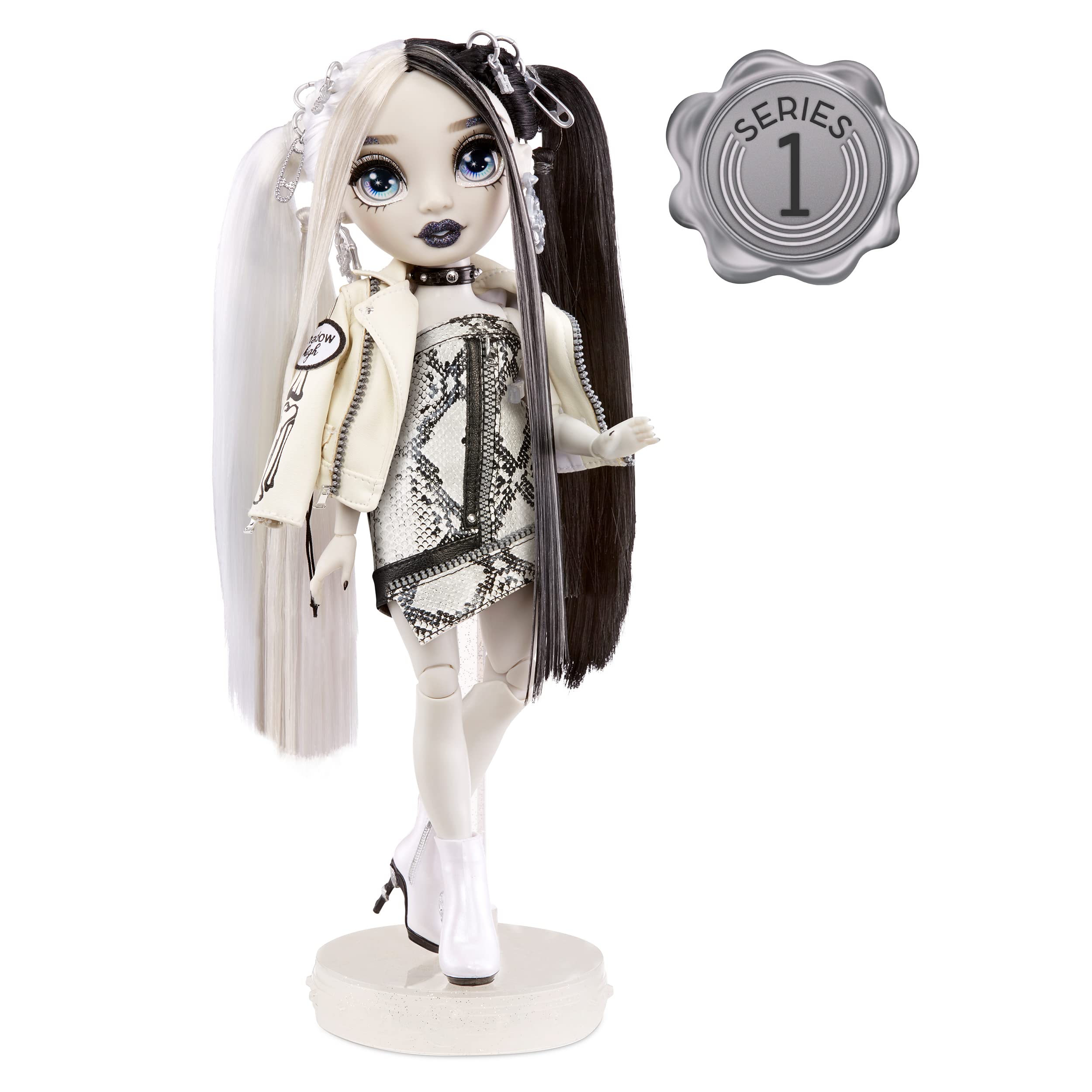 Rainbow High Shadow Series 1 Heather Grayson- Grayscale Fashion Doll. 2 Grey Designer Outfits to Mix & Match with Accessories, Great Gift for Kids 6-12 Years Old and Collectors, Multicolor, 580782