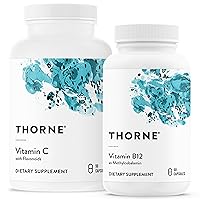 THORNE Wellness Bundle - Vitamin C & B12 - Supports Heart, Nerve, Immune, and Tissue Health - 60 to 90 Servings