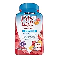 Fiber Well Sugar Free Fiber Supplement, Peach, Strawberry And Blackberry Flavored Supplements, 90 Count