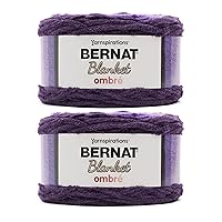 Blanket Ombre Eggplant Ombre Yarn - 2 Pack of 300g/10.5oz - Polyester - 6 Super Bulky - 220 Yards - Knitting/Crochet