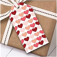 Shades of Red and Pink Multiple Heart Random Birthday Present Favor Gift Tags