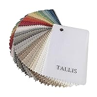 ChadMade Tallis Collection Fabric Sample Booklet in 15cm(L) x 10cm(W) x 5.5cm(H), Polyester Linen Blend, Midweight, 38 Colors Included, Front Back Same Color and Texture