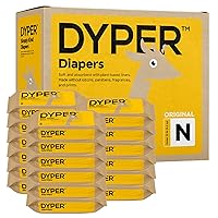 DYPER Viscose from Bamboo Baby Diapers Size Newborn + 18 Pack Wet Wipes | Honest Ingredients | Made with Plant-Based* Materials | Hypoallergenic for Sensitive Newborn Skin, Unscented