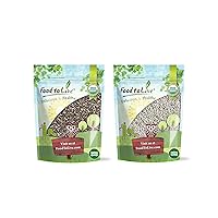 Food to Live Organic Chia Seeds Bundle – Organic Black Chia Seeds, 5 Pounds and Organic White Chia Seeds, 5 Pounds- Non-GMO, Kosher, Raw, Vegan, Great for Cereals and Smoothies