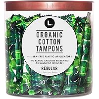 L. Organic Cotton Regular Absorbency Compact Tampons 30 Count