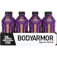 BODYARMOR Sports Drink Sports Beverage, Strawberry Grape, Coconut Water Hydration, Natural Flavors With Vitamins, Potassium-Packed Electrolytes, Perfect For Athletes, 28 Fl Oz (Pack of 12)