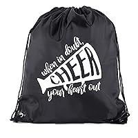 Cheer Bags, Pom Pom and Cheerleader drawstring Backpacks, Cheerleader Team bags