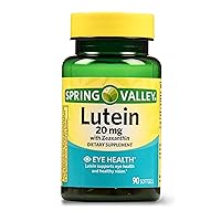 Spring Valley Lutein with Zeaxanthin Dietary Supplement, 20 mg, 90 Count