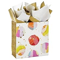 Hallmark Signature Large Gift Bag with Tissue Paper, Modern Dots (Baby Showers, Bridal Showers, Weddings, All Occasion)