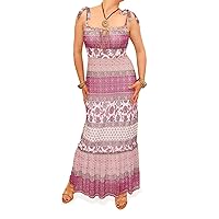 Women's Paisley Mesh Gypsy Style Maxi Dress