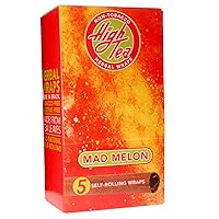 Generic High Tea Non Tobacco All Natural Herbal Smoking Wraps - Mad Melon - 125 Self Rolling Wraps, Made from Tea Leaves