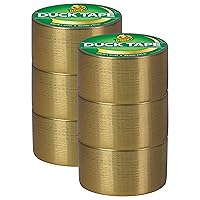 Duck Brand Duck Color Duct Tape, 6-Roll, Metallic Gold (280748_C)