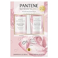 Nutrient Blends Miracle Moisture Boost Rose Water Shampoo & Conditioner Dual Pack for Dry Hair, Sulfate Free