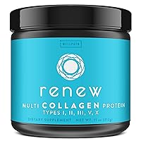 WellPath Renew Collagen for Women – Multi Collagen Peptides Protein Powder | Hydrolyzed Grassfed Bovine, Marine, & Chicken Collagen Peptides Supplement | Type I, II, III, V, and X, 11 oz