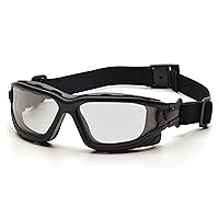 Pyramex I-Force Sporty Dual Pane Anti-Fog Goggle,Black Frame/Gray Anti-Fog Lens