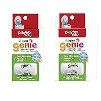 Playtex Carbon Filter Refill Tray for Diaper Genie Diaper Pails, White (Pack of 2)