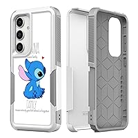 Case for Samsung Galaxy S24, Ohana Means Family Pattern Shock-Absorption Hard PC and Inner Silicone Hybrid Dual Layer Armor Defender Case for Samsung Galaxy S24