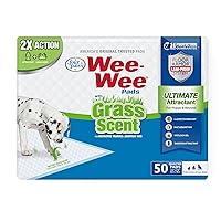 Four Paws Wee-Wee Ultimate Attractant Dog Pee Pads with Grass Scent - Scented Dog & Puppy Pads for Potty Training - Dog Housebreaking & Puppy Supplies - 22
