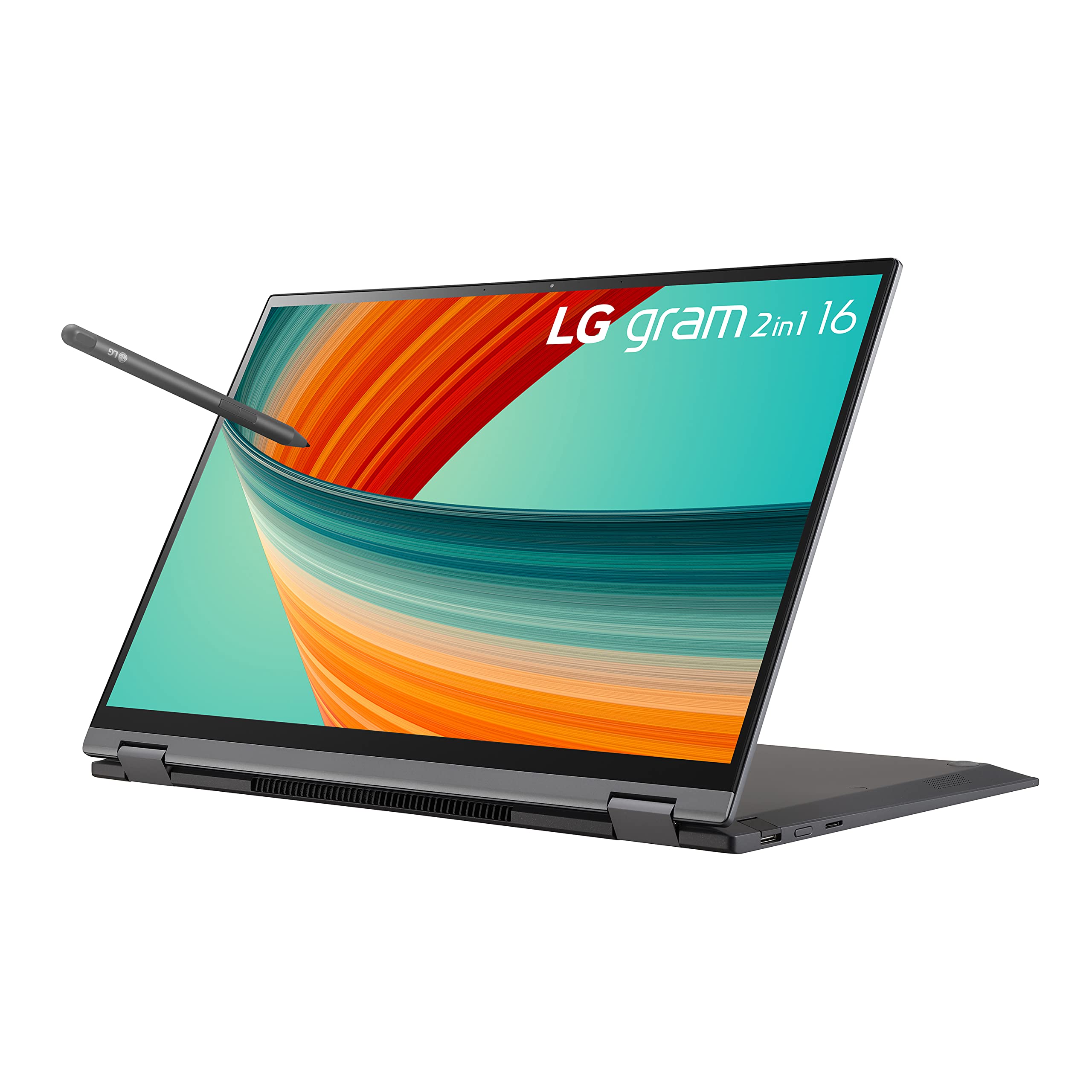 LG gram 16” 2-in-1 Lightweight Laptop, Intel 13th Gen Core i7 Evo Platform, Windows 11 Home, 16GB RAM, 2TB SSD, Gray