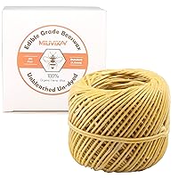 MILIVIXAY Hemp Wick with Natural Beeswax Coating, Edible Grade Beeswax, 200 FT Spool, Standard Size (1.0mm),Unbleached, Un-Dyed and 100% Organic, Perfect Alternative to Butane Lighters and Matches