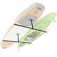 GoSports Kayak Rack for Garage Ceiling Mount - Adjustable Storage Hangers for 2 Kayaks, SUPs, or Surfboards