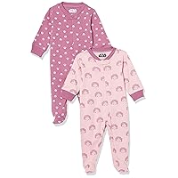 Amazon Essentials Disney | Marvel | Star Wars Unisex Babies' Cotton Footed Sleep and Play-Discontinued Colors, Multipacks