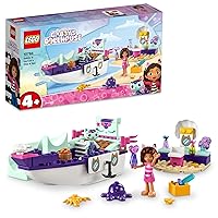 LEGO Gabby's Dollhouse Gabby & Mercat’s Ship & Spa Building Toy for Kids Ages 4+ or Fans of The DreamWorks Animation Series, Boat Playset with Beauty Salon and Accessories for Imaginative Play, 10786
