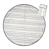 Prince Lionheart Multi-Purpose Catchall, Round Splat Mat, Gray Stripe, Great for Meal or Craft Time, Easy Clean Up, 47.75x47.75 Inch (Pack of 1)