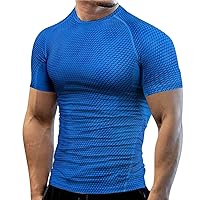 Male Summer Solid T Shirt Blouse High Collar Turtleneck Short Sleeve Tops T Shirt Bulk Shirts for Men
