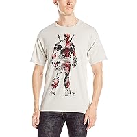 Marvel Men's Deadpool T-Shirt, Silver, Medium