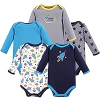 Luvable Friends Unisex Baby Cotton Long-Sleeve Bodysuits