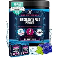 KEY NUTRIENTS Multivitamin Electrolytes Powder No Sugar - Tempting Blue Post Workout and Recovery Raspberry Electrolyte Powder - Hydration Powder - No Calories, Keto Electrolytes Powder - 90 Servings