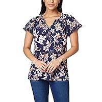Angels Forever Young Women's Aileen Flutter Sleeve Blouse Top