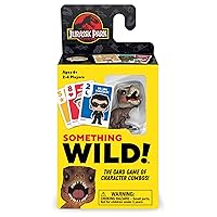 Funko Something Wild! Jurassic Park with T. rex Pocket Pop! Card Game for 2-4 Players Ages 6 and Up