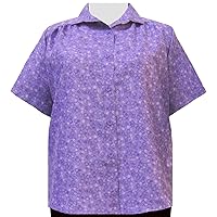 Women's Plus Size Blouse Shirt Tail Hem Purple Le Cirque 7X