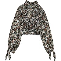 Free People Womens Floral Pullover Blouse