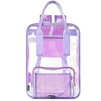 VASCHY Clear backpack, HeavyDuty Transparent See Through School Backpack BookBag