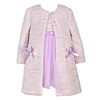 Bonnie Jean Girls 3M-16 Boucle Knit Special Occasion Dress and Coat