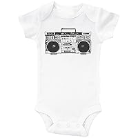 Baffle Retro Music Baby Onesie/BOOMBOX/Unisex Baby & Toddler Bodysuit