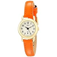 TKO Women's Small Face Orange Leather Gold Watch TK658OR