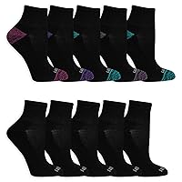 Fruit of the Loom Women's Everyday Soft Cushioned Ankle Socks (10 Pack)