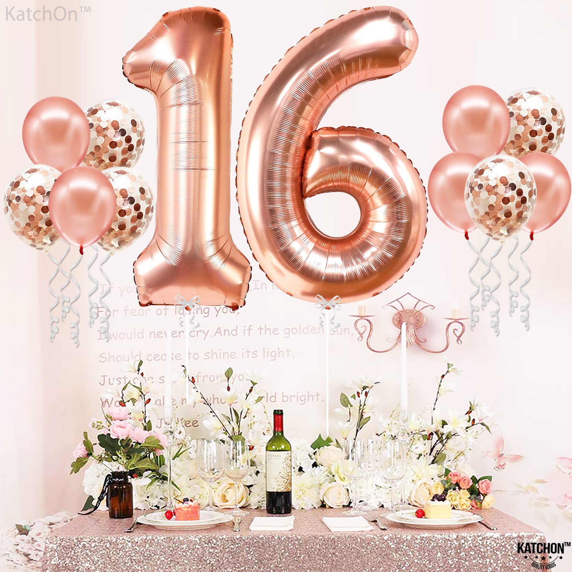 Mua KatchOn, Rose Gold Sweet 16 Birthday Decorations - 40 Inch ...