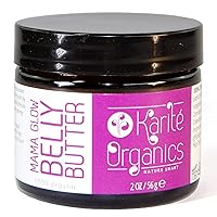 Mama Glow Belly Butter - Organic Belly Butter with argan, rosehip, & calendula oils for stretch mark relief, improves skin elasticity during pregnancy and postpartum
