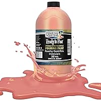 Pouring Masters Peachy Gold/Pink Iridescent Special Effects Pouring Paint - Quart Bottle - Acrylic Ready to Pour Pre-Mixed Water Based for Canvas, Wood, Paper, Crafts, Tile, Rocks and More